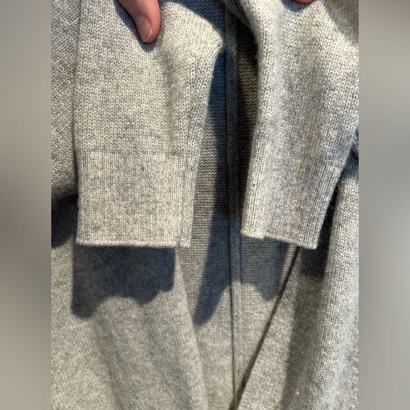 Athleta Spirit Wool Cashmere Open  Cardigan Wrap Duster XS Heather Gray - Picture 6 of 11